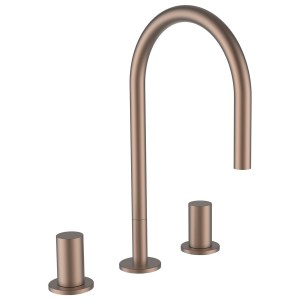 Kartell mit lav 3 trous bec orientable 166 mm ss vidage pvd or rosé brossé - LAUFEN H3123331682201 