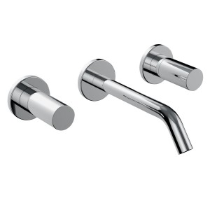 Kartell laufen mitigeur de lavabo 2 poignées encastré bec 175mm chromé - LAUFEN H3123360041201 