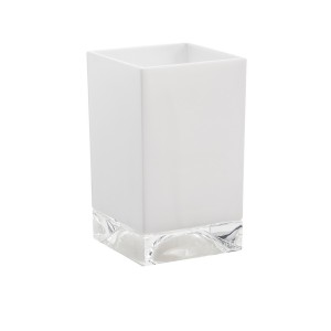 Kartell laufen gobelets 'boxy' matière plastique 70x70x120mm inox brossé - LAUFEN H3823300900001 
