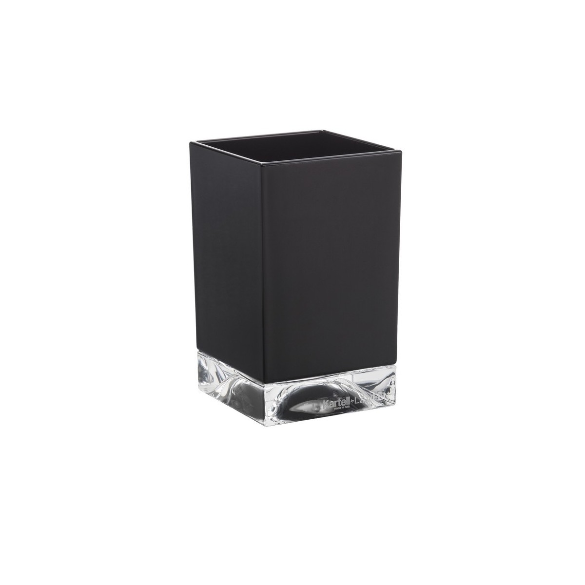 Kartell laufen gobelets 'boxy' matière plastique 70x70x120mm noir opaque - LAUFEN H3823300910001 