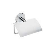 Cana porte-papier rouleau avec couvercle à coller chromé chromé 125x54x120 mm - LAUFEN H3841320040011 