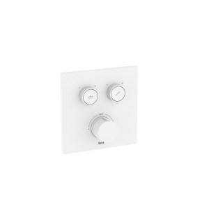 T-3000 square mitigeur thermostatique encastré b-d blanc mat - ROCA A5A2I09B00 