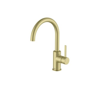 Ona mitigeur lavabo “l” avec poignée latérale corps lisse pvd or brossé - ROCA A5A4A9EVA0 