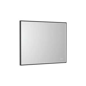 Mirai confort miroir avec cadre métallique noir et éclairage led 1000x800 - ROCA A812454485 