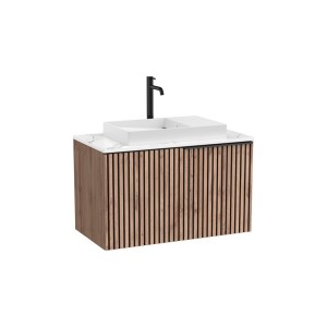 Horizon unik meuble 1t 900 + plan blanc + vasque dash blanc mat - ROCA A851955554 