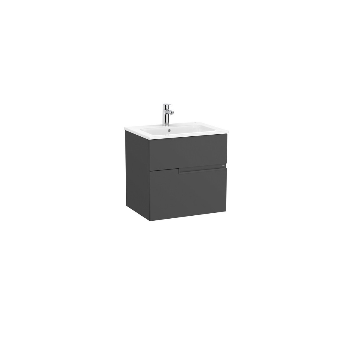 Victoria-n unik (meuble+lavabo) 2 tiroirs droite 600 mm onyx - ROCA A852095531 