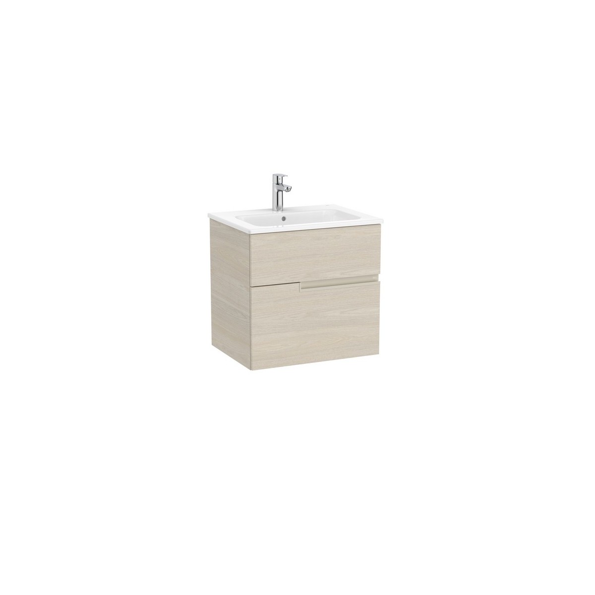 Victoria-n unik (meuble+lavabo) 2 tiroirs droite 600 mm frêne clair - ROCA A852095541 