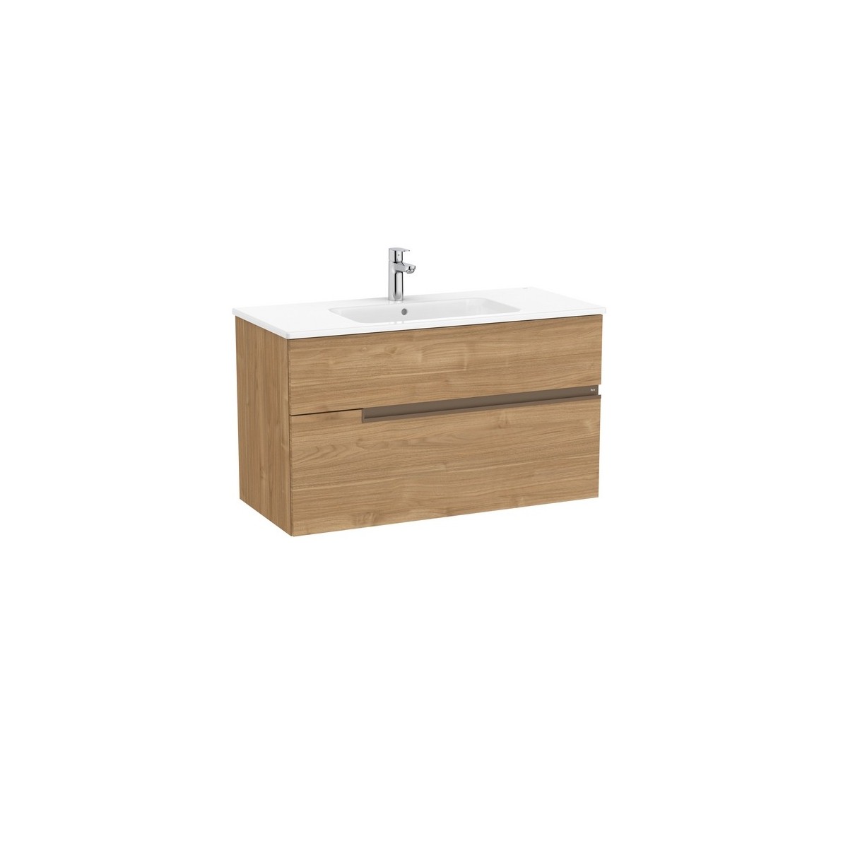 Victoria-n unik (meuble+lavabo) 2 tiroirs 1000 mm noyer - ROCA A852098517 