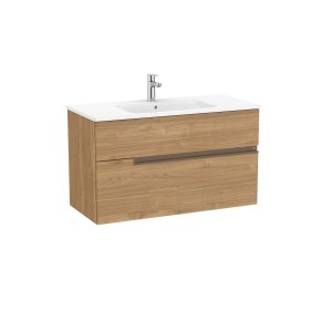 Victoria-n unik (meuble+lavabo) 2 tiroirs 1000 mm noyer - ROCA A852098517 