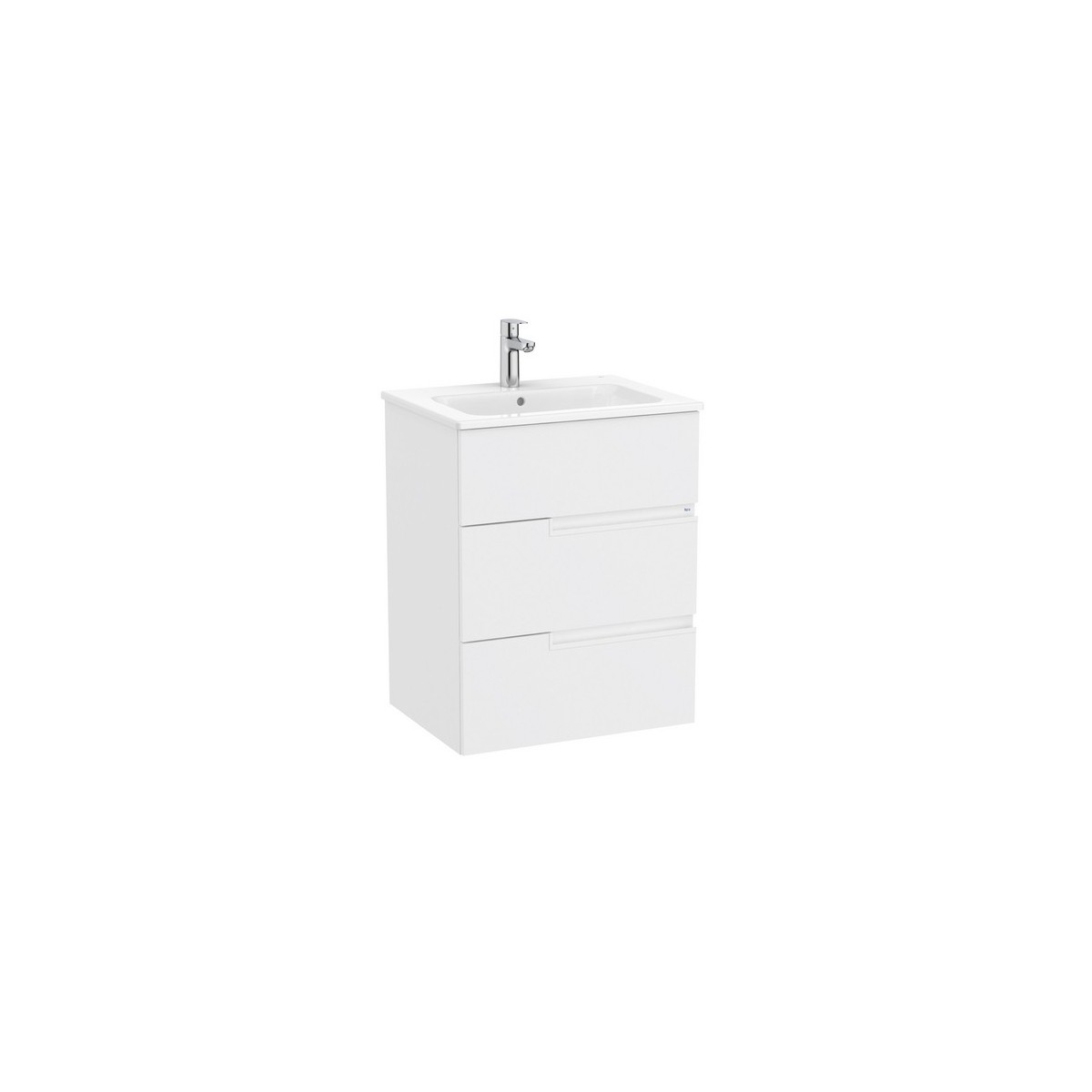 Victoria-n unik (meuble+lavabo) 3 tiroirs droite 600 mm blanc mat - ROCA A852100509 