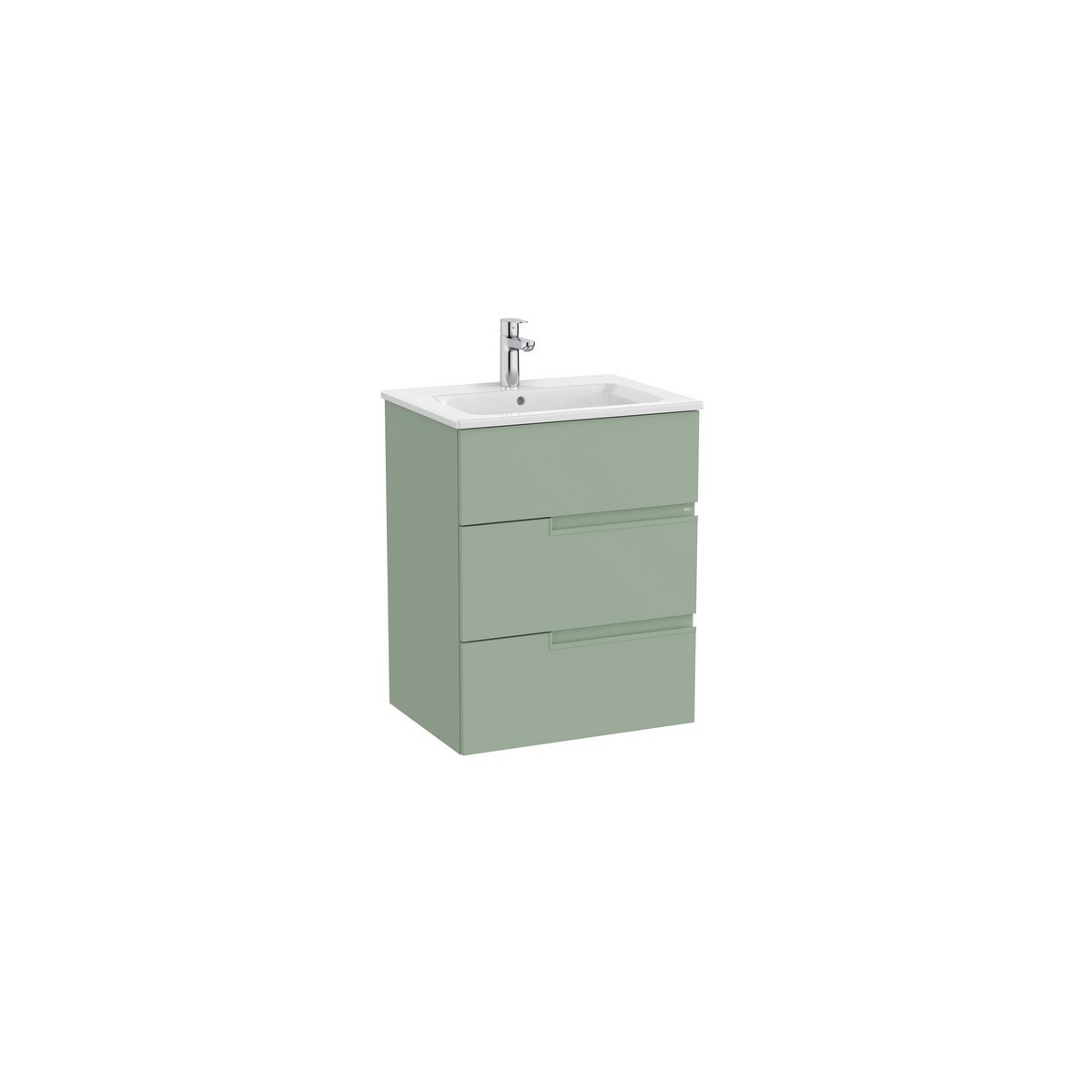 Victoria-n unik (meuble+lavabo) 3 tiroirs droite 600 mm vert sauge - ROCA A852100564 