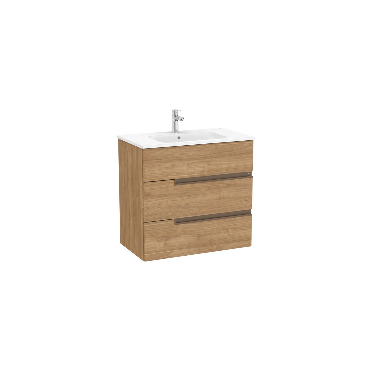 Victoria-n unik (meuble+lavabo) 3 tiroirs 800 mm noyer - ROCA A852102517 