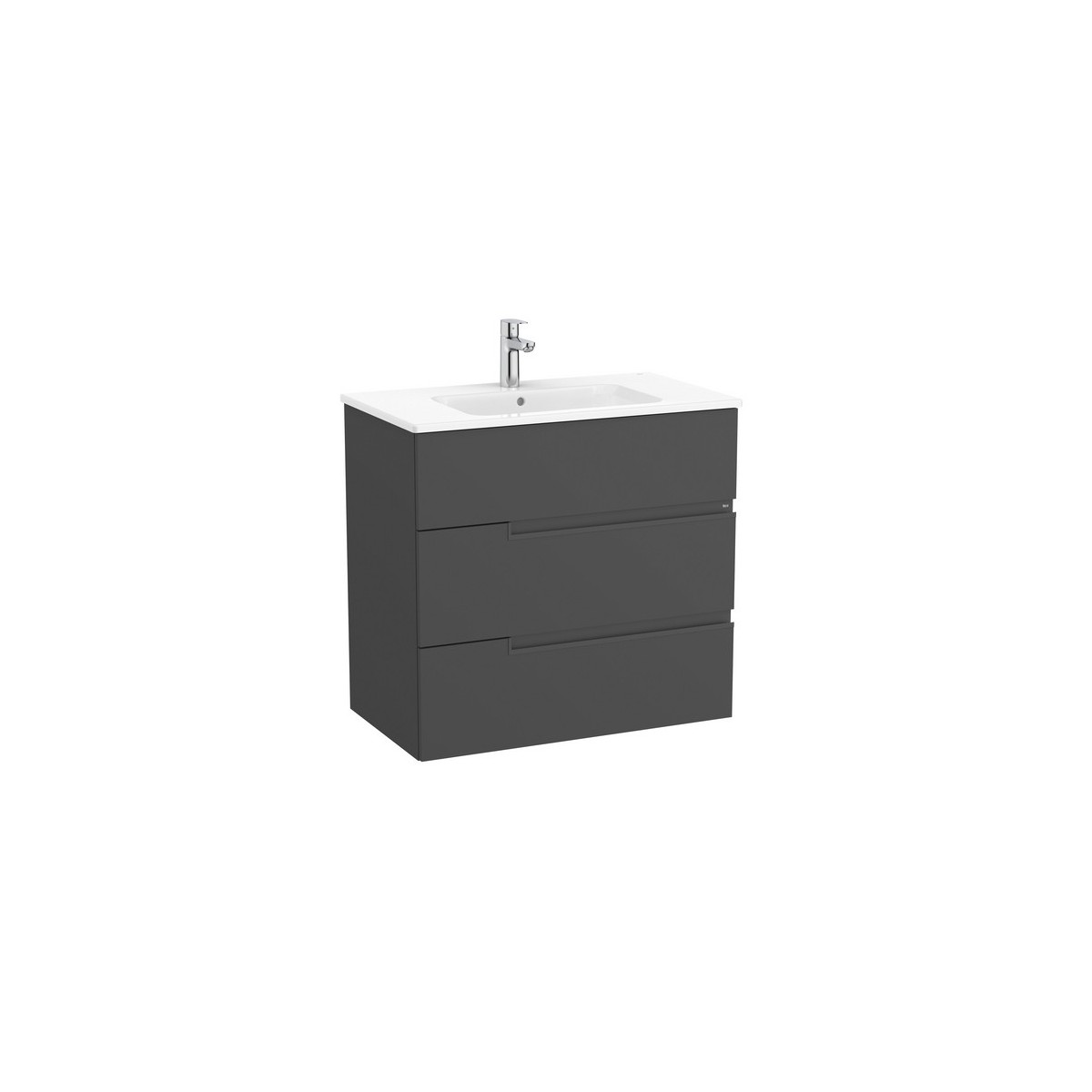 Victoria-n unik (meuble+lavabo) 3 tiroirs 800 mm onyx - ROCA A852102531 