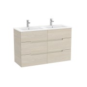 Victoria-n unik (meuble+lavabo) 6 tiroirs 1200 mm frêne clair - ROCA A852104541 