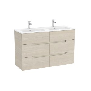 Victoria-n unik (meuble+lavabo) 6 tiroirs 1200 mm frêne clair - ROCA A852104541 
