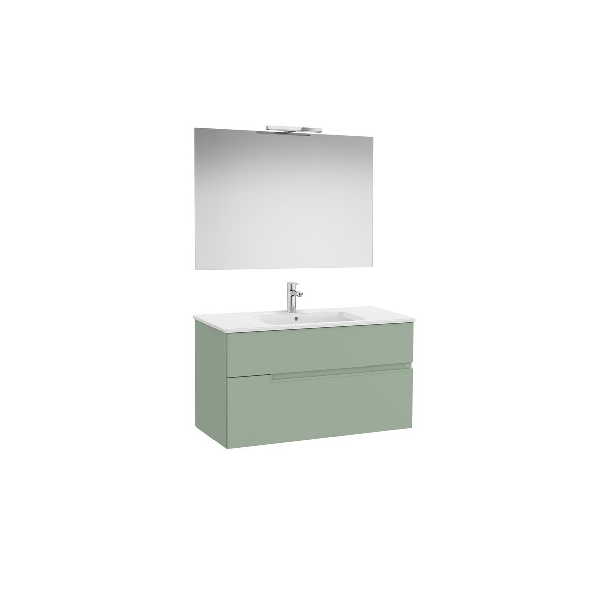 Victoria-n pack (meuble+lavabo+miroir+applique) 2 tiroirs 1000 mm vert sauge - ROCA A852108564 