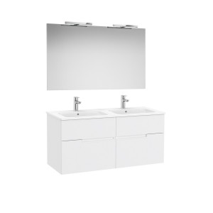Victoria-n pack (meuble+lavabo+miroir+appliques) 4 tiroirs 1200 mm blanc mat - ROCA A852109509 