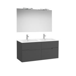 Victoria-n pack (meuble+lavabo+miroir+appliques) 4 tiroirs 1200 mm onyx - ROCA A852109531 