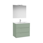 Victoria-n pack (meuble+lavabo+miroir+applique) 3 tiroirs 800 mm vert sauge - ROCA A852112564 