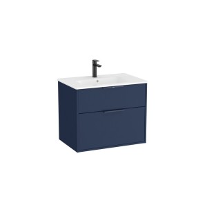Optica unik 2 tiroirs et lavabo porcelaine 700 mm bleu acier mat - ROCA A852452551 