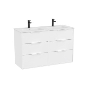 Optica unik 6 tiroirs et lavabo porcelaine 1200 mm blanc mat - ROCA A852458509 