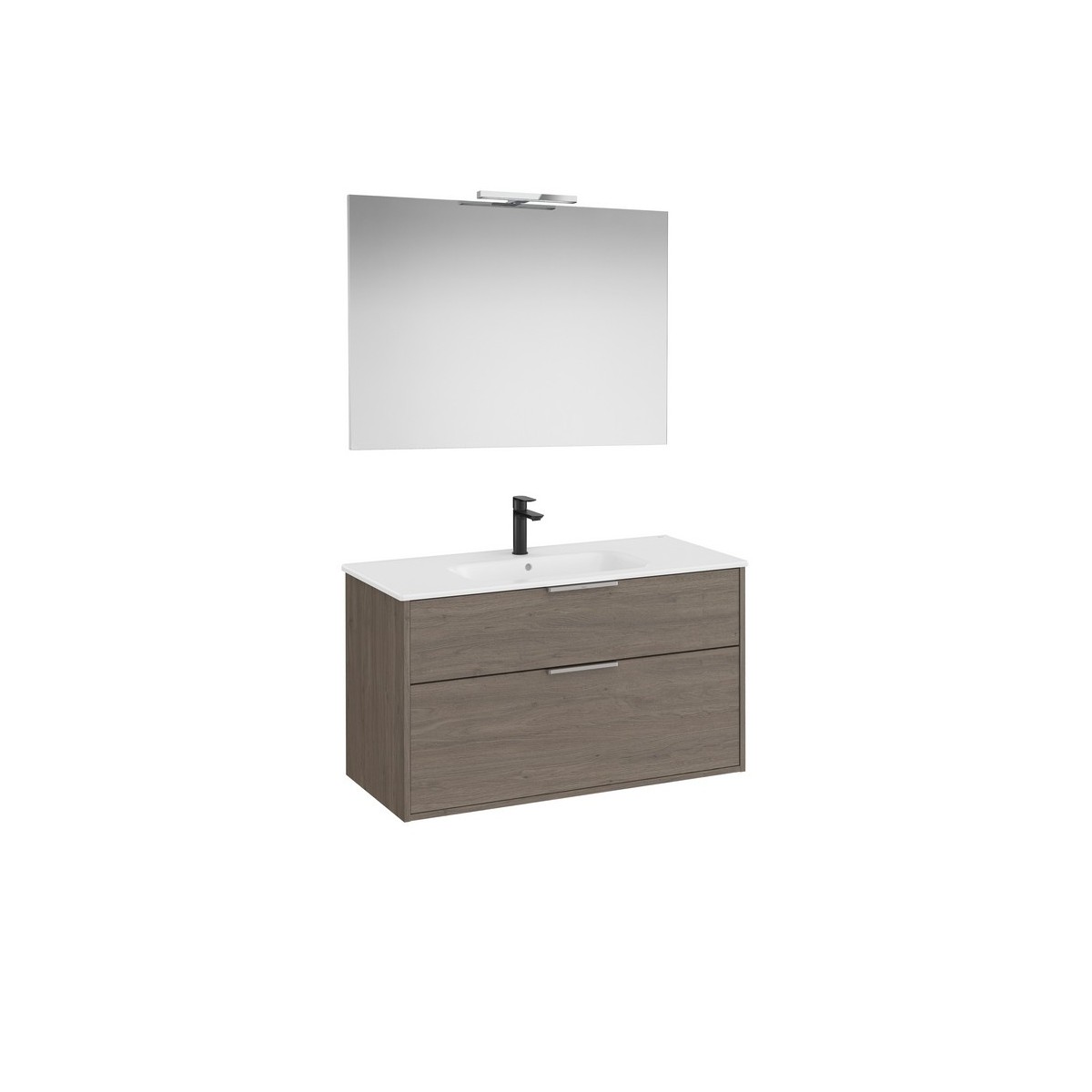 Optica pack 2 tiroirs 1000 mm chêne foncé - ROCA A852462537 