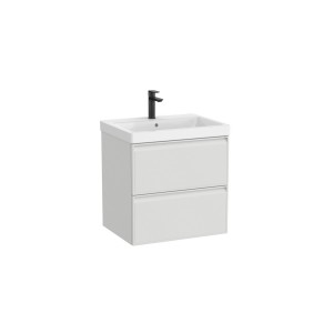 Linea unik (meuble+lavabo) 2 tiroirs 60 cm gris pierre mat - ROCA A852488514 