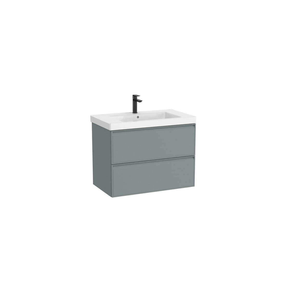 Linea unik (meuble+lavabo) 2 tiroirs 80 cm bleu polaire - ROCA A852489596 