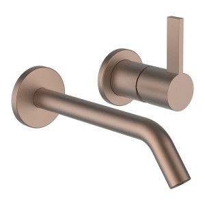 Kartell mit lav à encastrer avec simibox 2-point bec 175 mm pvd or rosé brossé - LAUFEN H3113361681201 