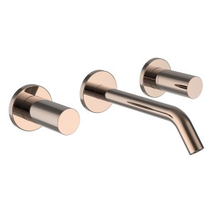 Kartell laufen mitigeur de lavabo 2 poignées encastré bec 175mm pvd or rose - LAUFEN H3123360821201 