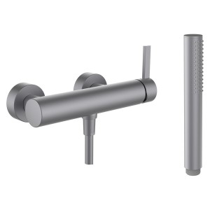 Kartell • laufen mitigeur de douche mural avec garniture de douche inox brossé - LAUFEN H3313370901411 