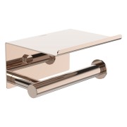 Niara porte-papier toilette avec couvercle rose gold brossé 159x112x88 mm - LAUFEN H3840621620031 