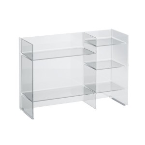 Kartell laufen étagère 'sound-rack' plastique 750x260x530mm transparent cristal - LAUFEN H3893310840001 
