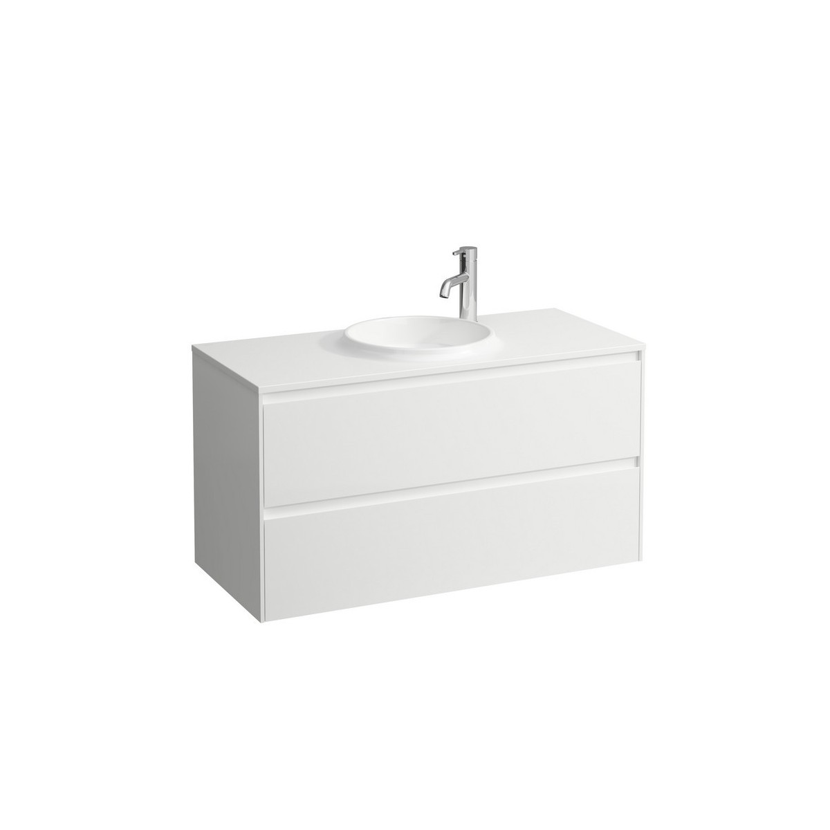 Lani meuble 1000 2 tiroirs compatible avec lav h814075 blc brillant 970x440x515 - LAUFEN H4042721122611 