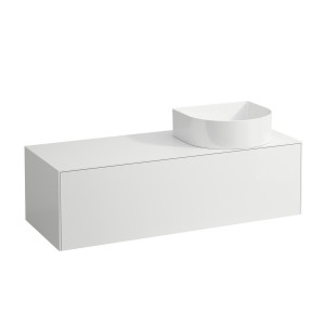 Sonar meuble sous lavabo 1 tiroir découpe à droite 1175x455x340mm blanc mat - LAUFEN H4054230341701 