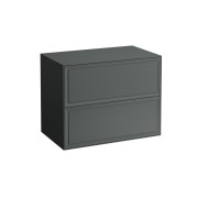The new classic meuble sans découpe avec deux tiroirs gris traffic 775x455x600mm - LAUFEN H4060160856271 