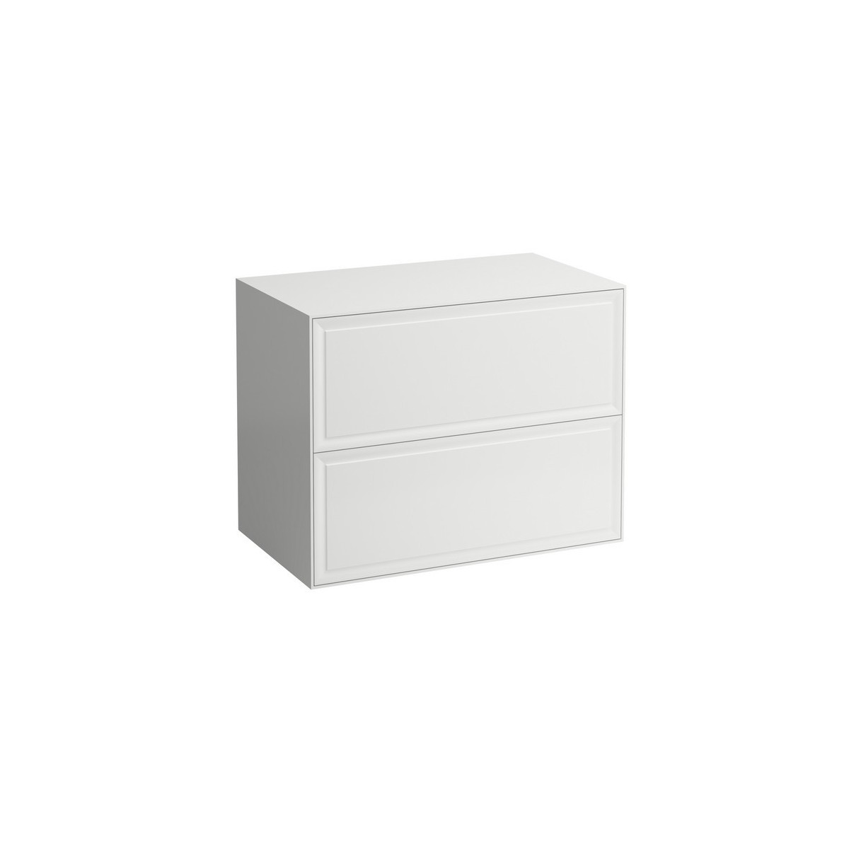 The new classic meuble sans découpe avec deux tiroirs blanc brillant 775x455x600 - LAUFEN H4060160856311 