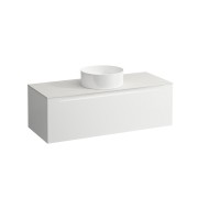 Arun meuble 1200 1t avec découpe centrale plan ardesia bianca multicolour - LAUFEN H4141211519991 