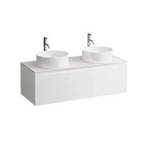 Arun 1200 1t découpe à gche et à dte plan ardesia bianca percé 1t multicolour - LAUFEN H4141291519991 