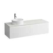 Arun 1400 2t avec découpe à gche plan ardesia bianca percé 1t multicolour - LAUFEN H4141361519991 