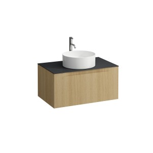 Arun 800 1t découpe centre plan ardesia nera percé 1t special colour - LAUFEN H4151051519901 