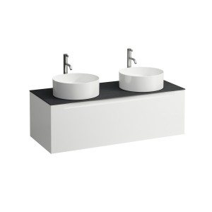 Arun 1200 1t avec découpe à gche et à dte plan ardesia nera percé 1t multicolour - LAUFEN H4151291519991 