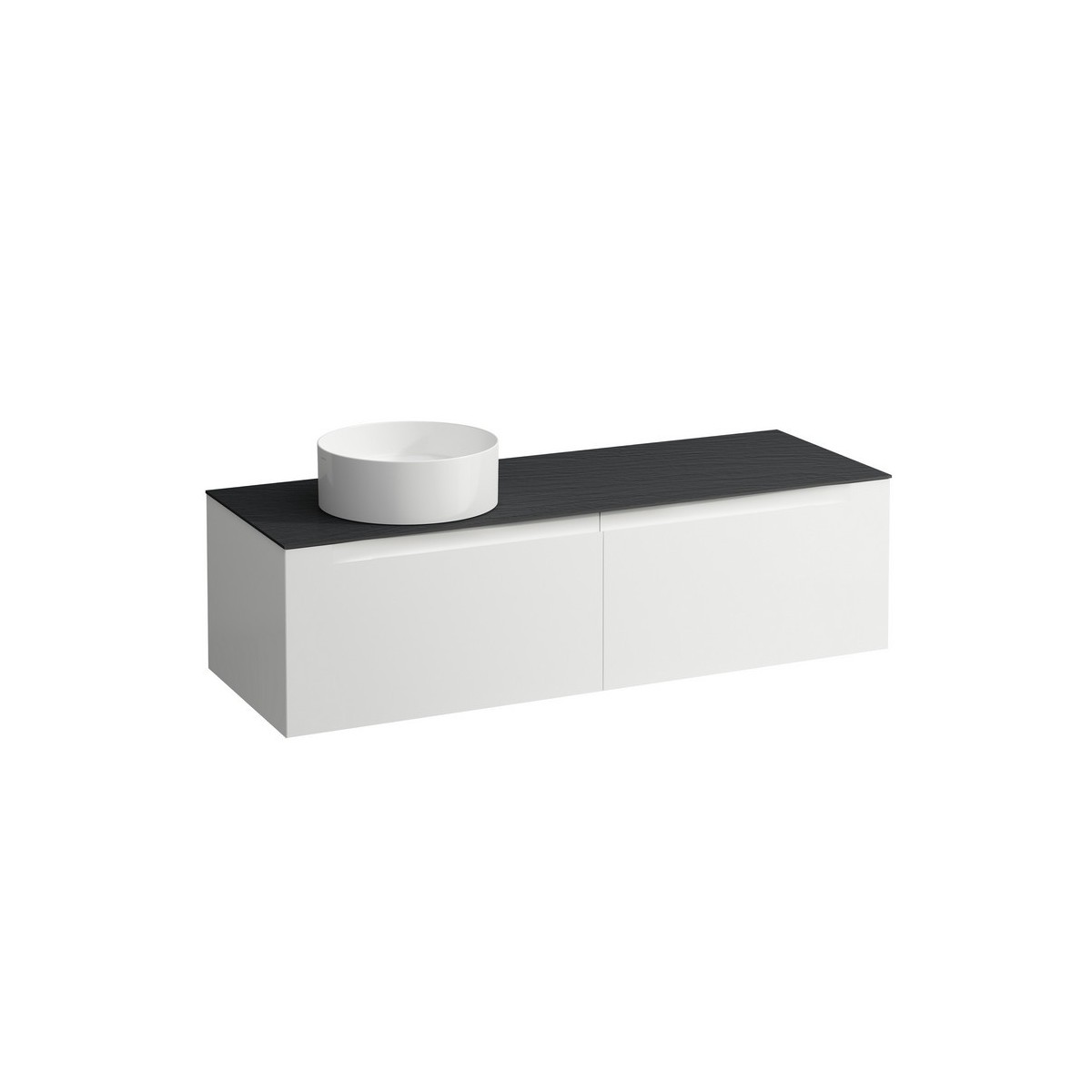 Arun meuble 1400 2t avec découpe à gche plan ardesia nera multicolour - LAUFEN H4151321519991 