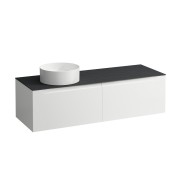 Arun meuble 1400 2t avec découpe à gche plan ardesia nera multicolour - LAUFEN H4151321519991 