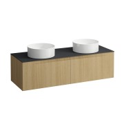 Arun 1400 2t avec découpe à gche et à dte plan ardesia nera special colour - LAUFEN H4151341519901 