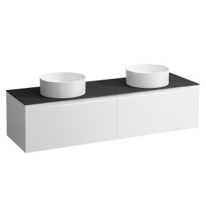 Arun meuble 1600 2t avec découpe à gche et à dte plan ardesia nera multicolour - LAUFEN H4151441519991 