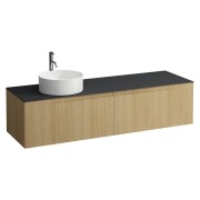 Arun 1600 2t avec découpe à gche plan ardesia nera percé 1t special colour - LAUFEN H4151461519901 