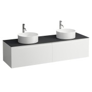 Arun 1600 2t avec découpe à gche et à dte plan ardesia nera percé 1t multicolour - LAUFEN H4151491519991 