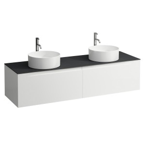 Arun 1600 2t avec découpe à gche et à dte plan ardesia nera percé 1t multicolour - LAUFEN H4151491519991 