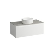 Arun meuble 1000 1t avec découpe centrale plan piasentina grigio multicolour - LAUFEN H4161111519991 